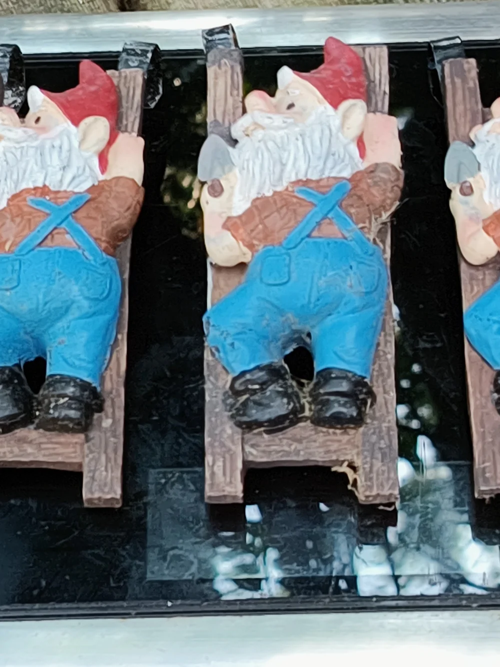 Hanging Gnome Figures 3 Each Is Roughly 5 1/2 Tall X 2